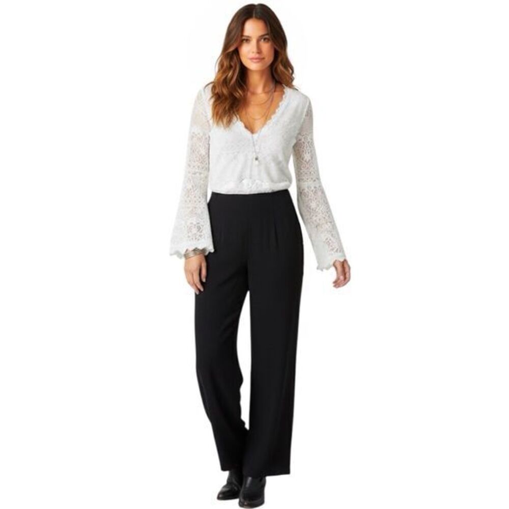 4SI3NNA Women’s Blouse Small White Lace Bridal Romantic Cottage Cottagecore
